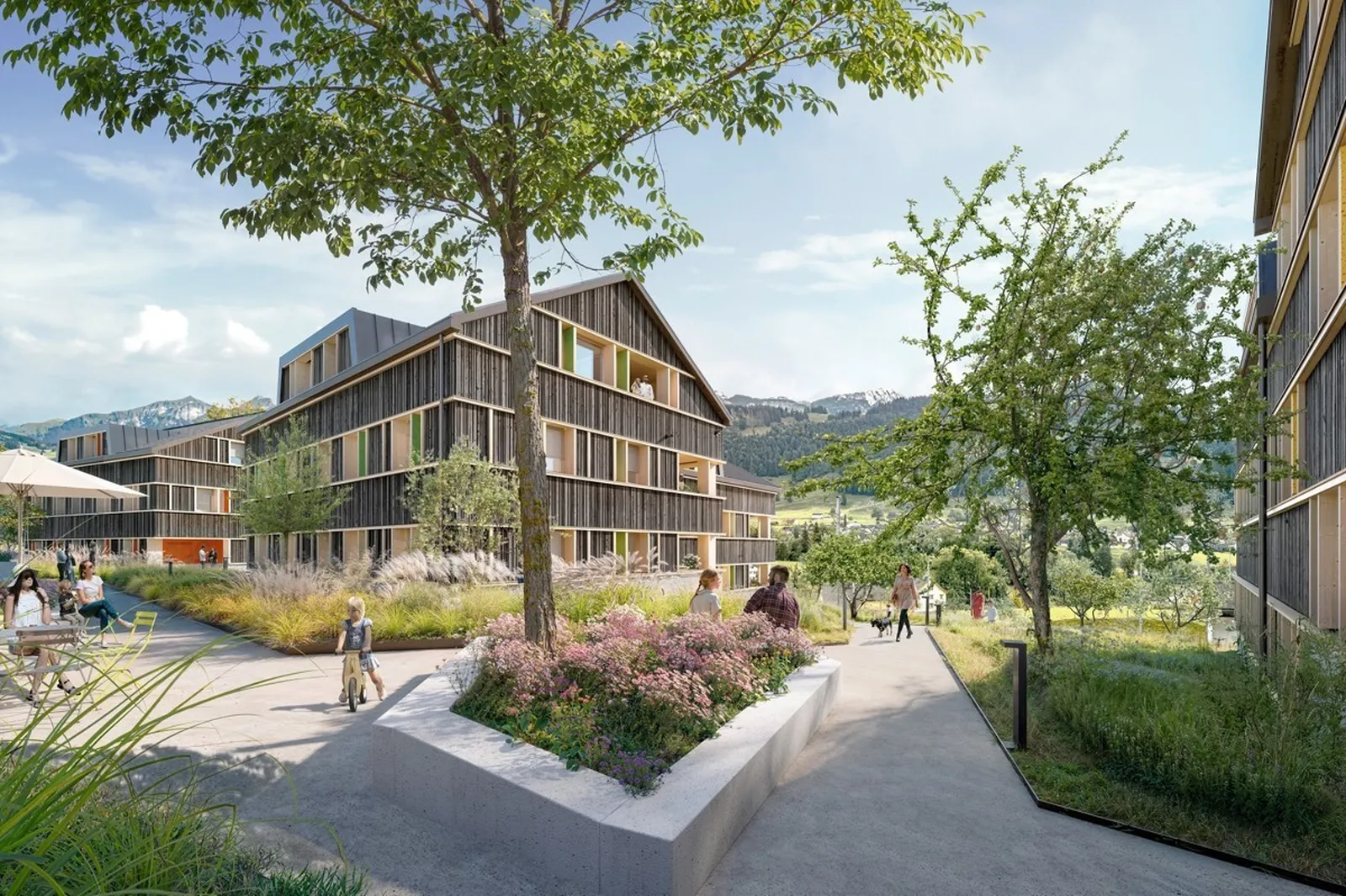 Exklusiv Wohnen mit Bergsicht Neubauprojekt Rässes Hirschbergstrasse 29 a, b, c