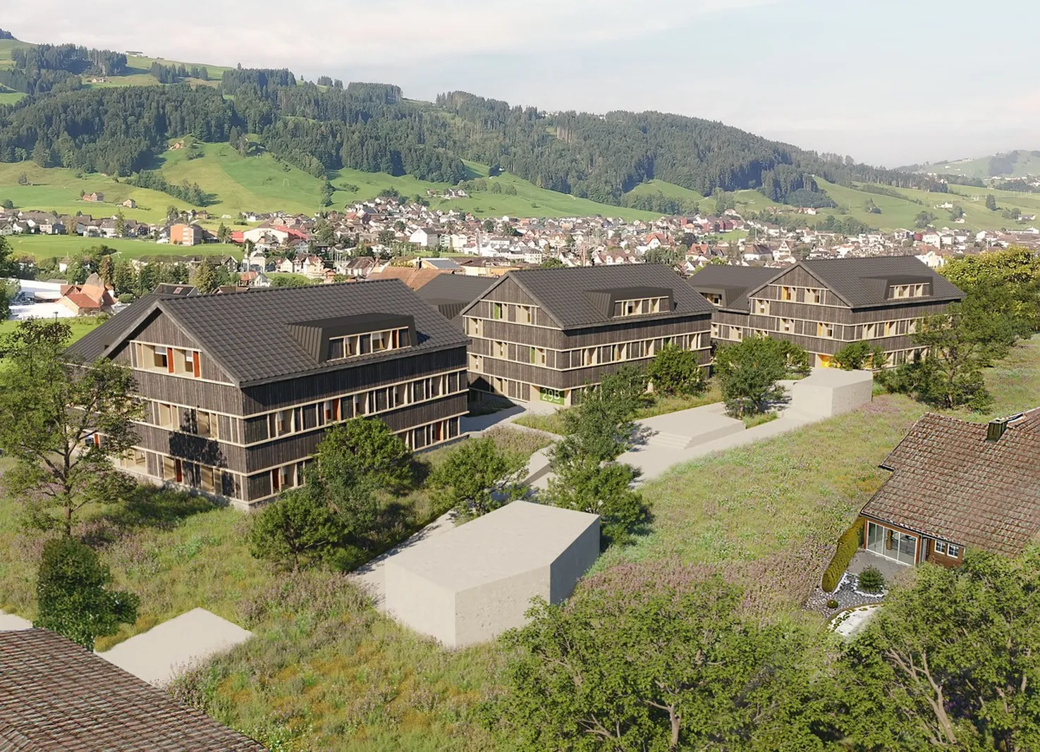 Exklusiv Wohnen mit Bergsicht Neubauprojekt Rässes Hirschbergstrasse 29 a, b, c